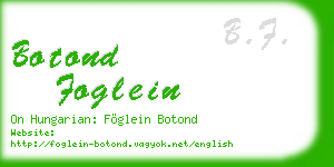 botond foglein business card